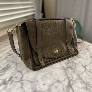 Coach olive green briefcase/cross shoulder bag